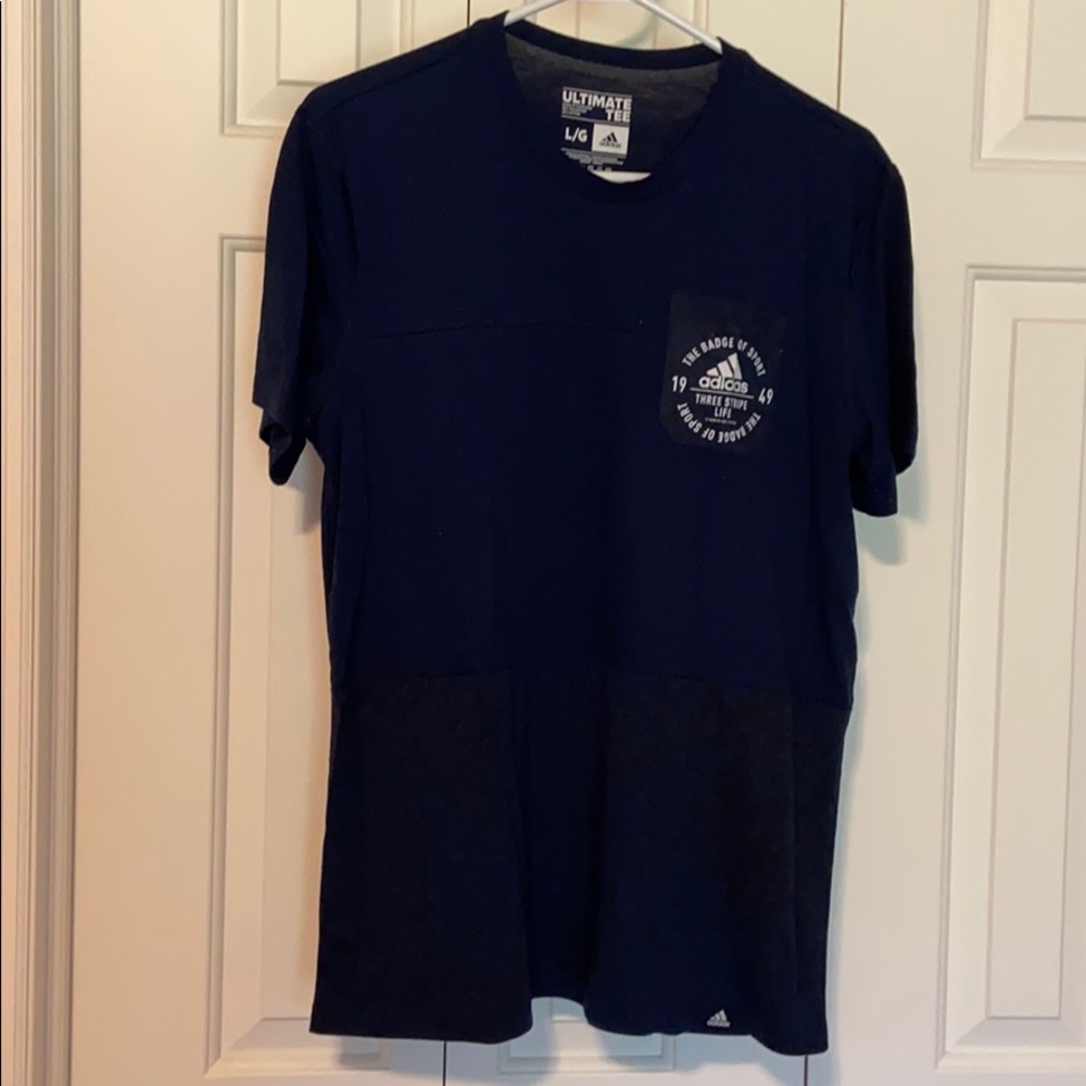 Navy adidas tee